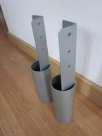 Twee aluminium poten - staanders, Poten - staanders, Gebruikt, Ophalen of Verzenden