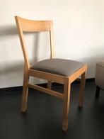 Six chaises en bois avec sièges en tissu, Maison & Meubles, Chaises, Comme neuf, Enlèvement