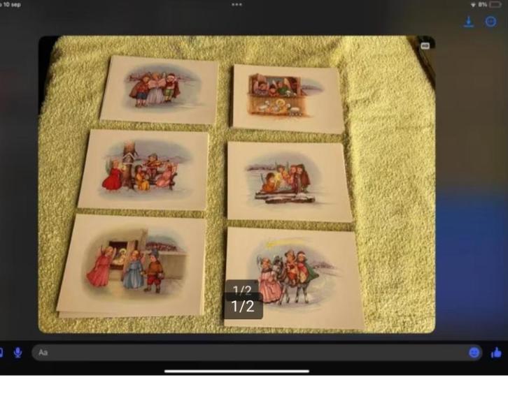 Prachtige oude onbeschreven kerst/ nieuwjaars kaartjes, Diversen, Kerst, Ophalen of Verzenden