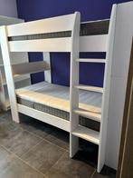 Zeer mooie witte houten slaapkamer (voor jongeren), Ophalen, Verstelbaar, 90 cm, Wit