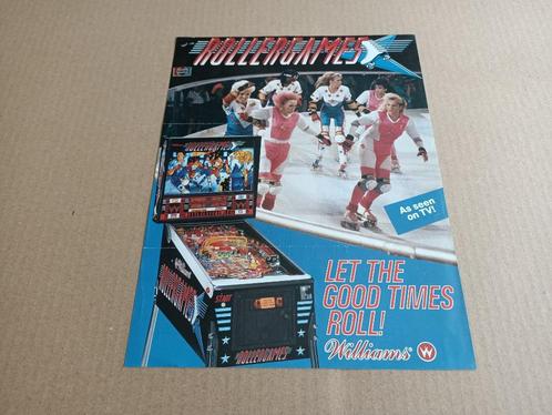 Flyer: Williams Rollergames (1990) Flipperkast, Collections, Machines | Flipper (jeu), Williams, Enlèvement ou Envoi
