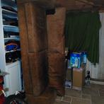 drie- en 1zit suede leer, Huis en Inrichting, Ophalen, Gebruikt, Leer