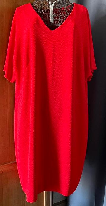Mayerline 48 Vurig rode / oranje gemengd mooie jurk Nieuw