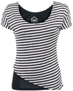 T-Shirt en trompe-l'oeil 2 en 1 Stripes Black Premium L neuf, Vêtements | Femmes, T-shirts, Manches courtes, Enlèvement ou Envoi