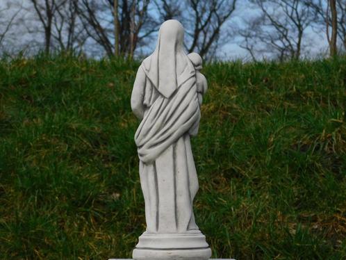 Beeld Maria met Kind - 42 cm - Steen, Tuin en Terras, Tuinbeelden, Mensenbeeld, Steen, Ophalen of Verzenden