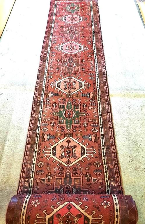 Loper tapijt (Yalameh) Geknoopt in Perzië- Iran -370 x 64 cm, Antiquités & Art, Tapis & Textile, Enlèvement ou Envoi