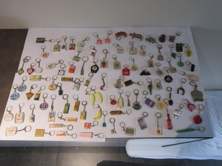 Prachtige verzameling sleutelhangers vintage publiciteit, Verzamelen, Sleutelhangers, Ophalen