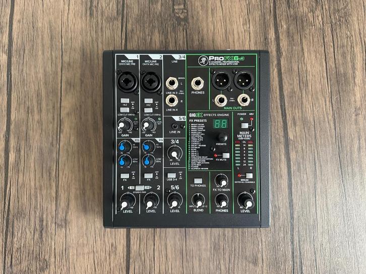 Mackie ProFX6v3 USB Mixer – Zo goed als nieuw, Muziek en Instrumenten, Mengpanelen, Zo goed als nieuw, 5 tot 10 kanalen, Microfooningang