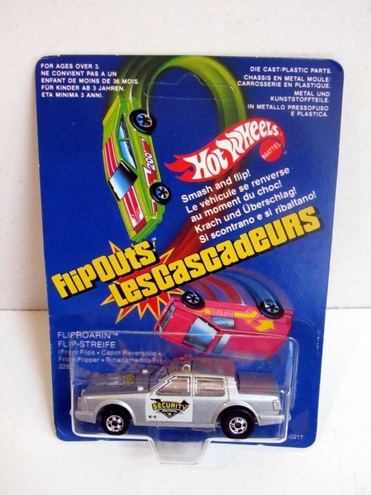 Fliproarin "Security Patrol” Hot Wheels Flipouts (1985) HK, Hobby en Vrije tijd, Modelauto's | Overige schalen, Nieuw, Auto, Ophalen of Verzenden
