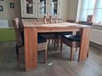 Eiken tafel met bijhorende salontafels, Huis en Inrichting, Ophalen, Gebruikt, Vijf personen of meer, 100 tot 150 cm