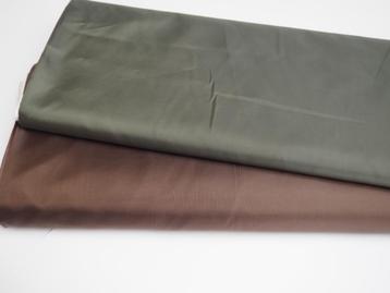 Promo! 41)150x100cm Polyester voering bruin / donkergroen