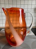 Vintage waterkan, schenkkan in geblazen glas, Ophalen