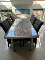 Table de salle à manger blanche 210x90 + 6 chaises, Maison & Meubles, Tables | Tables à manger, Comme neuf