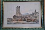 Grote Markt Mechelen, Antiek en Kunst, Kunst | Etsen en Gravures, Ophalen