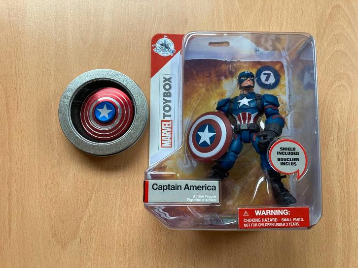 Captain America Action Figure + Fidget Spinner, Verzamelen, Disney, Nieuw, Beeldje of Figuurtje, Overige figuren, Ophalen of Verzenden