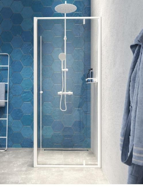 Douche: glas en profielen 90x90 wit, Doe-het-zelf en Bouw, Sanitair, Nieuw, Douche, Glas, Ophalen