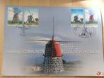 Postzegels herdenkingskaart België - Portugal windmolens, Met stempel, Gestempeld, Overig, Ophalen of Verzenden