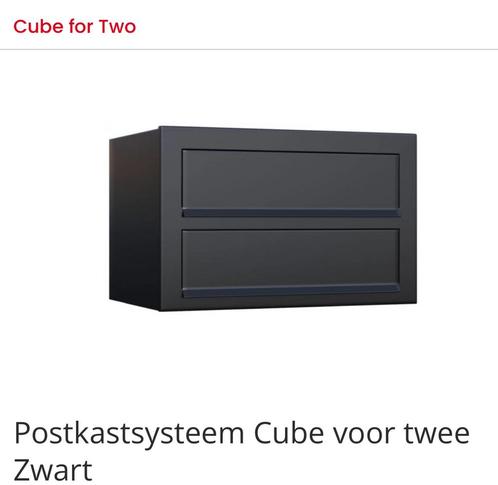 2 brievenbussen/Bravios postkastsysteem Cube voor 2 zwart, Tuin en Terras, Brievenbussen, Nieuw, Wandbrievenbus, Staal, Ophalen