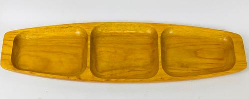 Vintage scandinavisch design houten snack schaal tray, Antiek en Kunst, Curiosa en Brocante, Ophalen of Verzenden