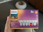6x dimbare Led Philips warm wit 3,8W (=50W) NIEUW!, Neuf, Fermeture à baïonnette, Ampoule LED, 30 à 60 watts