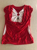 Rood/wit topje met sieraad, Vêtements | Femmes, Tops, Rouge, Manches courtes, Taille 38/40 (M), Enlèvement ou Envoi