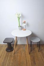 Table ronde en bois - démontable - pieds en hêtre, Enlèvement ou Envoi, Comme neuf, Rond, Autres essences de bois