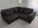 Stoffen donkere hoeksalon met kussens 2m04 x 2m04, Huis en Inrichting, Zetels | Complete zithoeken, Ophalen, Gebruikt, Stof
