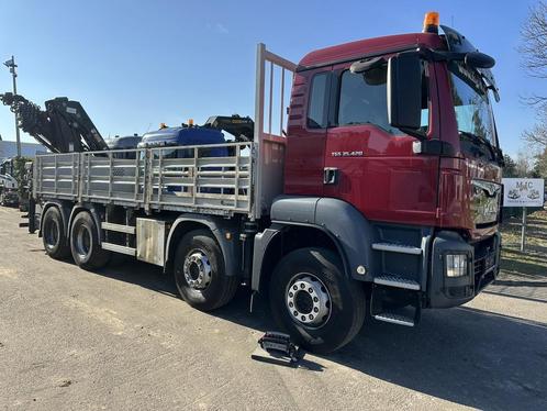 MAN TGS 35.420 8x4 + CRANE HIAB X-HIPRO 302 EP-5 - 192.000km, Auto's, Vrachtwagens, Bedrijf, Te koop, ABS, Elektrische buitenspiegels