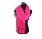 SJAAL MET FRANJE FELROZE lekker warm 170x25 cm, Kleding | Dames, Mutsen, Sjaals en Handschoenen, Ophalen of Verzenden, Nieuw, Sjaal