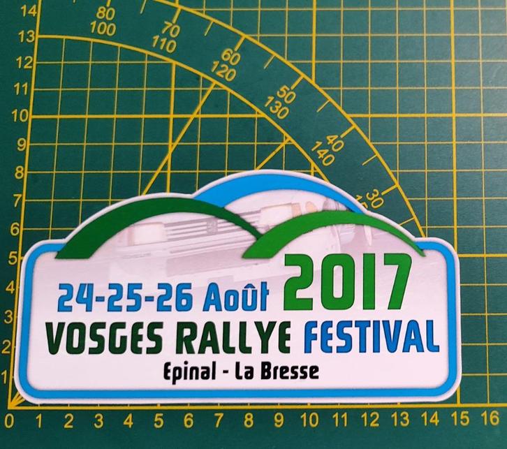 Sticker Vosges Rallye Festival 2017 Epinal-La Bresse, Verzamelen, Stickers, Ophalen of Verzenden
