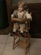 Vintage poppen stoel voor reborn of porselein pop 1950, Verzamelen, Poppen, Pop, Ophalen