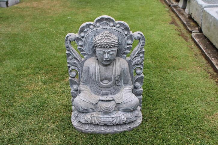 statue d un bouddha assis conte panneau en pierre, Maison & Meubles, Accessoires pour la Maison | Statues de Bouddha, Neuf, Enlèvement ou Envoi