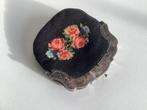 antiek petit point/gobelin beursje met zilveren beugel, Antiek en Kunst, Ophalen of Verzenden