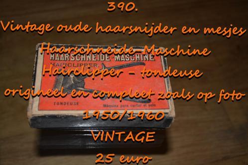 390. Vintage oude haarsnijder en mesjes , verzending inbegre, Antiek en Kunst, Curiosa en Brocante, Verzenden