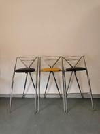 Vintage set van 3 barkrukken Yamakado Paris, Huis en Inrichting, Barkrukken, Ophalen, Gebruikt