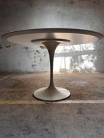 Vintage Knoll Tulip tafel 120 cm wit laminaat Eero Saarinen, Ophalen, Zo goed als nieuw, Metaal, Vier personen