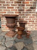 Gietijzeren franse vazen. Maten 45-35-25-15 cm, Tuin en Terras, Ophalen, Gebruikt