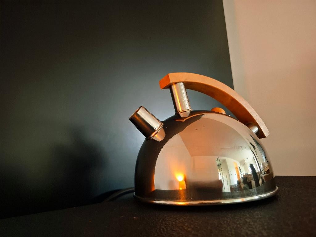 Fluitketel inox-hout, Ophalen of Verzenden