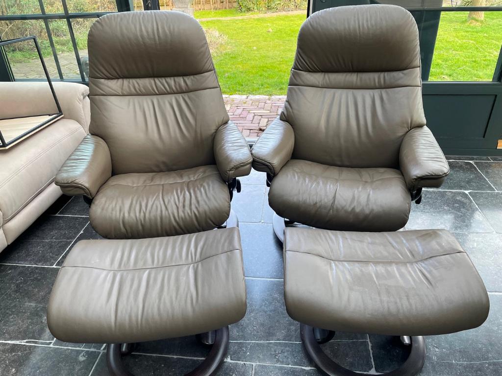 relax zetels stressless met voetenbank, Huis en Inrichting, Fauteuils, Ophalen
