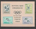 Rwanda 1964 Blok Olympische Spelen Tokyo **, Postzegels en Munten, Ophalen of Verzenden, Overige landen, Postfris