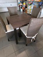 Tafel en 4 rieten stoelen, Enlèvement