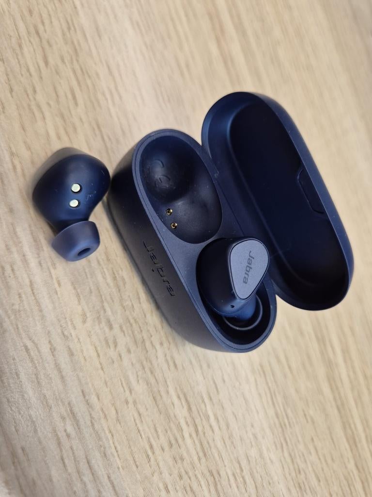 Jabra Elite 3, Telecommunicatie, Mobiele telefoons | Oordopjes, Gebruikt, In gehoorgang (in-ear), Jabra, Blauw, Batterij-indicator