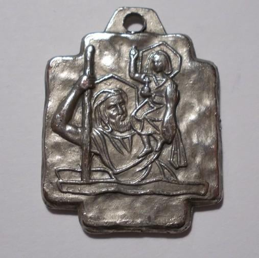 Vintage Religieuze Medaille St.Christoffel, Ophalen of Verzenden, Zo goed als nieuw, Sieraad, Christendom | Katholiek