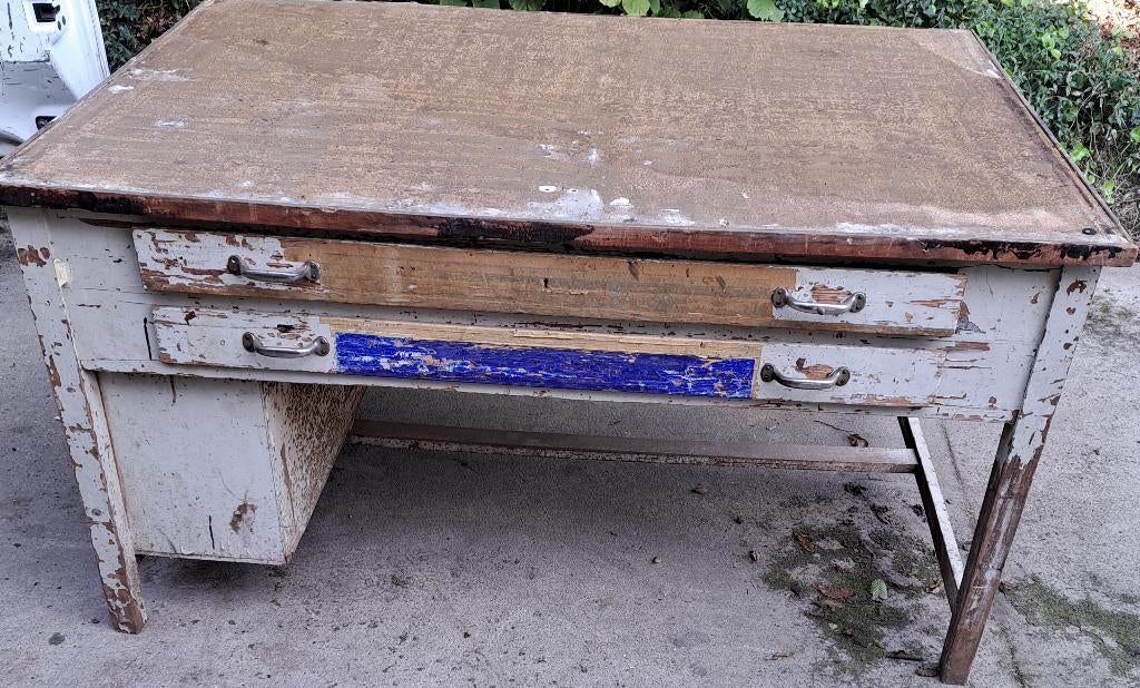 tafel werkbank werktafels, Antiek en Kunst, Ophalen