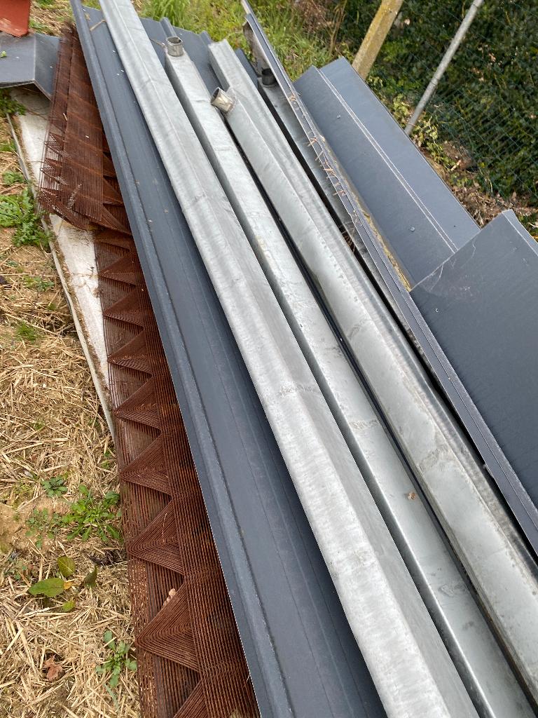 dak platen te koop, Bricolage & Construction, Tuiles & Revêtements de toit, 15 m² ou plus, Comme neuf, Enlèvement, Métal