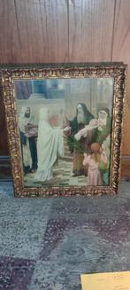 Chromolithographie Jozef Janssens-Cadre Doré, 40x46, n492, Enlèvement ou Envoi