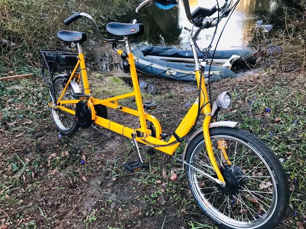 Deelbare Electrische Gebre tandem., Fietsen en Brommers, Fietsen | Tandems, Ophalen of Verzenden, Gebruikt, Opvouwbaar