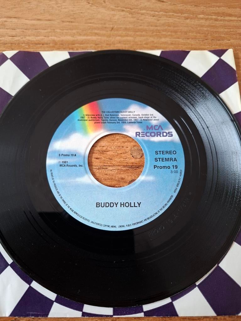 Vinyl EP Buddy Holly: songs & interviews. Collectors Item, Gebruikt, Voor 1960, 7 inch, Ophalen of Verzenden