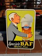 Ancien panneau publicitaire pour la bière BAF Pils, Enlèvement ou Envoi, Utilisé, Panneau, Plaque ou Plaquette publicitaire, Autres marques