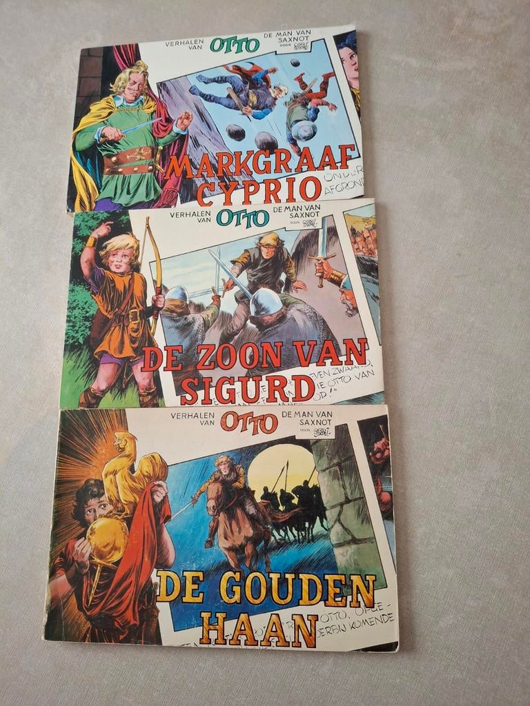 3 strips van OTTO getekend door Gerrit Stapel in 1970 -1971, Ophalen of Verzenden